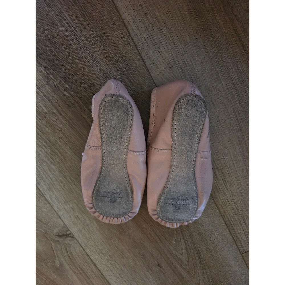 ABT American Ballet Theatre Kids Pink Leather Full Sole Ballet Slippers Size 4
